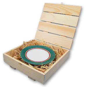 Ящик с рейками дизайнерский для тарелки (откр)